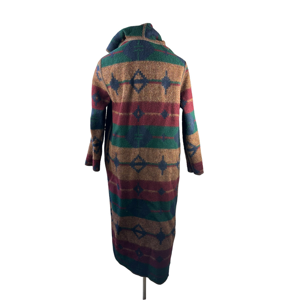 Woolrich Southwest Wool Reversible Long Hooded Blanket Coat Duster Small H14206 - Picture 13 of 16